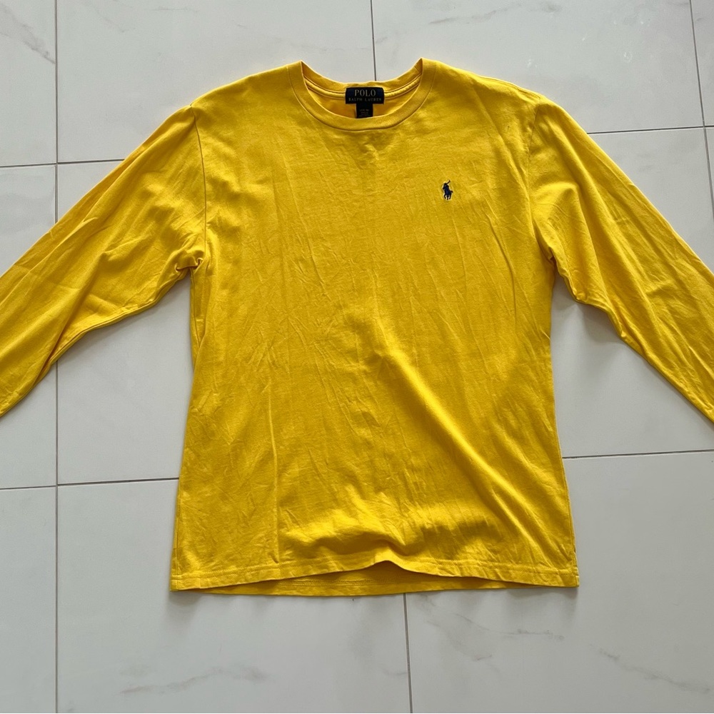 Kids Yellow Polo Ralph Lauren Long Sleeve T-shirt